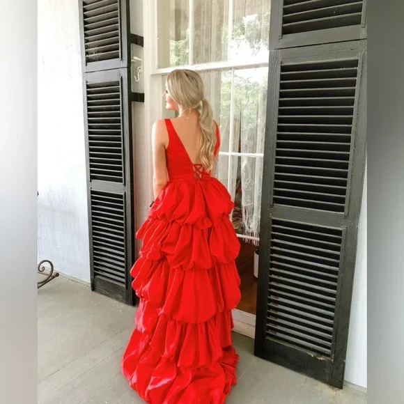 fitted lace wedding dress Macloth Women Prom Dresses Strapless Long Formal Evening Military Ball Gown Gold / Standard Size main image 0